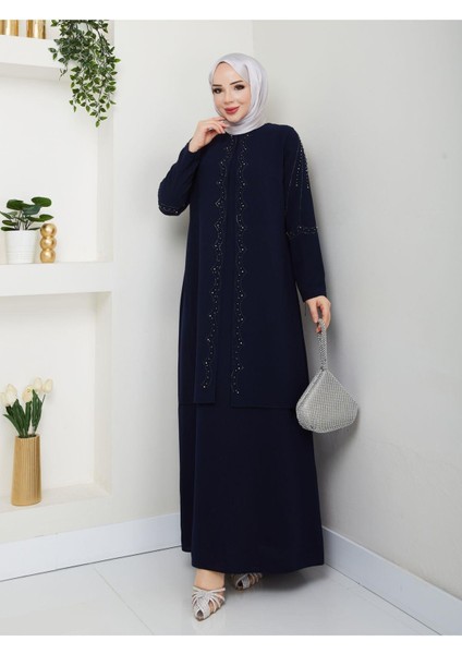 Yelpaze Taşlı Büyük Beden Anne Elbisesi fırsatları