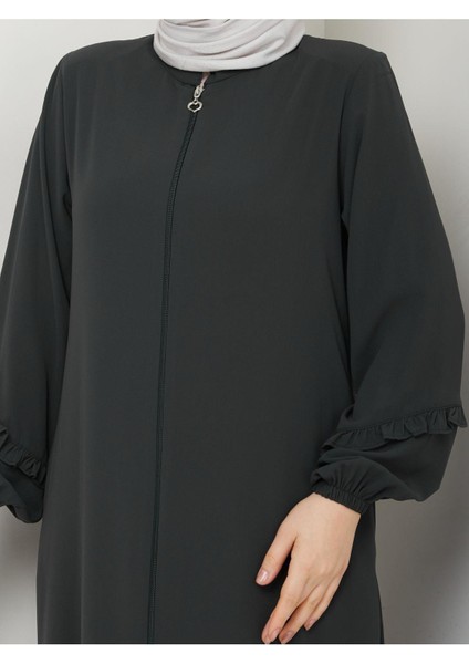 Köşeli Büzgü Detaylı Medine Ipeği Ferace fiyatları