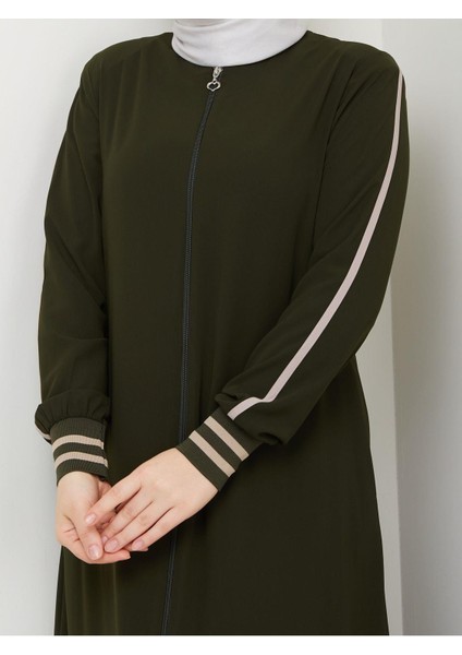 Gündelik Hac ve Umrelik Ribanalı Şeritli Ferace fiyatları