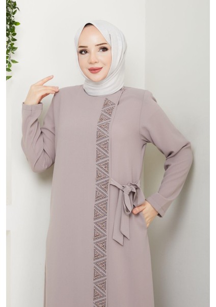 Incili Yandan Bağlamalı Petek Ferace EN2098