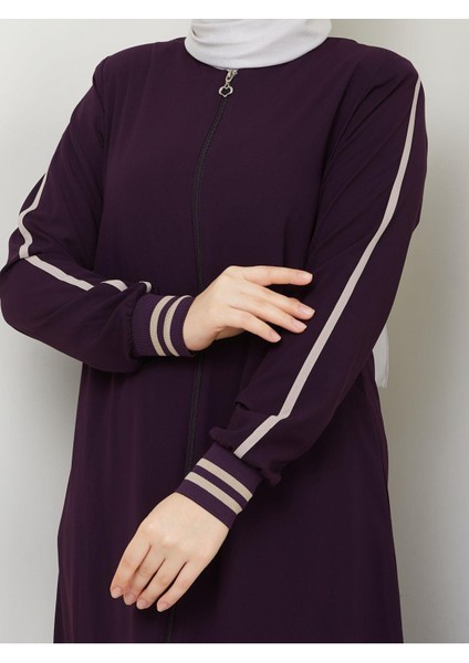 Gündelik Hac ve Umrelik Ribanalı Şeritli Ferace fiyatları