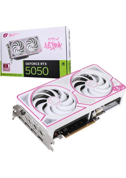 Igame Geforce Rtx 5050 Ultra W Duo Oc 8gb-V Gddr6 128BIT Beyaz Ekran Kartı