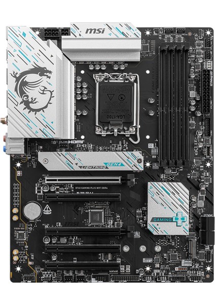 Msı B760 Gamıng Plus Wıfı Ddr4 Intel LGA1700 Ddr4 5333+(OC)MHZ Atx Anakart fiyatları