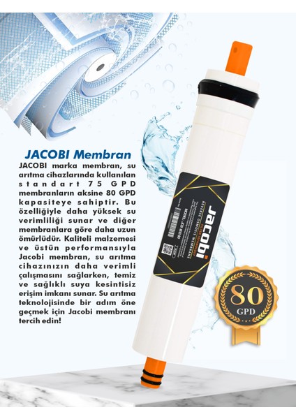 5 Aşamalı JACOBI Membranlı Çelik Tanklı Su Arıtma Cihazı fiyatları