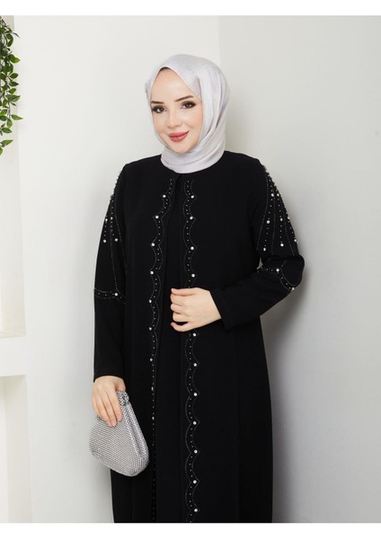 Büyük Beden Tam Boy Pelerinli Anne Elbisesi modelleri
