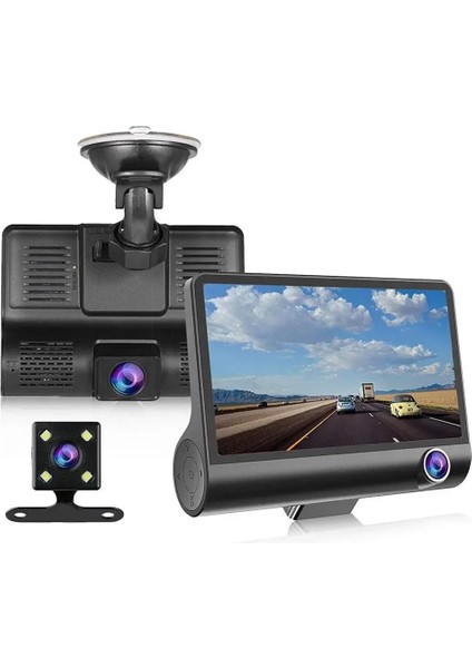 Çift Yönlü Araç Kamerası Full Hd Araç Kamerası AE413 fiyatları