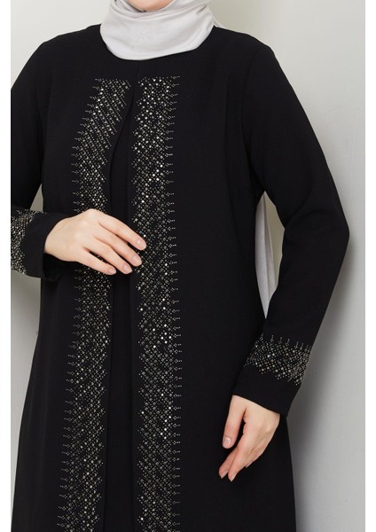 Serpme Taşlı Büyük Beden Anne Elbisesi fiyatları
