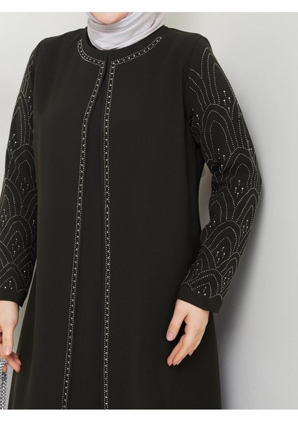 Kolları Taşlı Büyük Beden Anne Elbisesi fiyatları