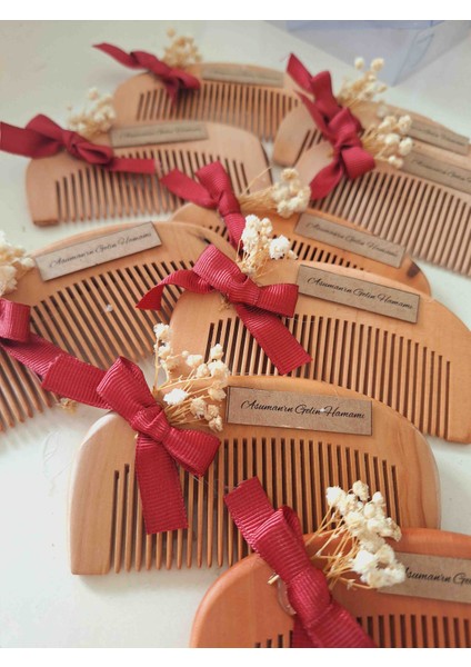 Ahşap Tarak Kına,doğum,doğum Günü,bride Too ,gelin Hamamı 10Adet