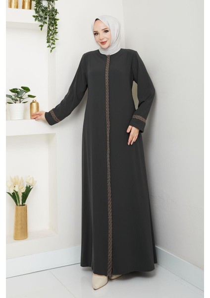 Gündelik Hac ve Umrelik Nakış ve Taş Detaylı Ferace fırsatları