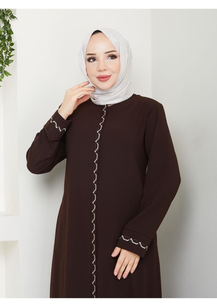 Gündelik Hac ve Umrelik Zincir Nakışlı Ferace modelleri