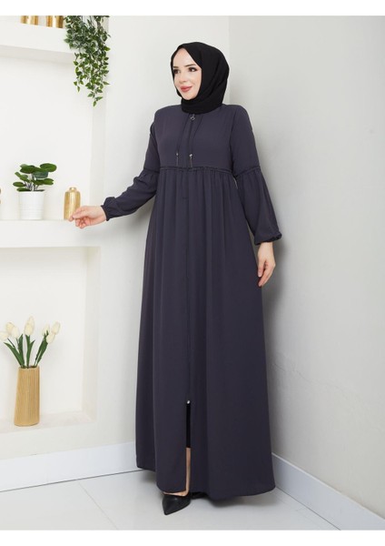 Gündelik Hac ve Umrelik Kolu ve Beli Büzgü ve Taş Detaylı Ferace fırsatları