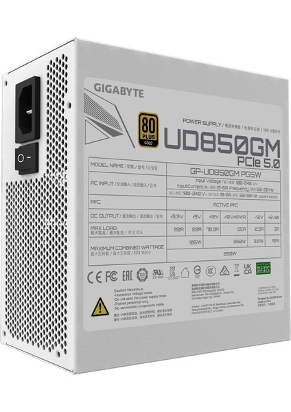 GP-UD850GM PG5W 850W 80 Plus Gold Full Modüler Beyaz Power Supply indirimleri