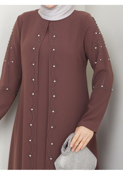 Büyük Beden Tam Boy Pelerinli Anne Elbisesi fiyatları