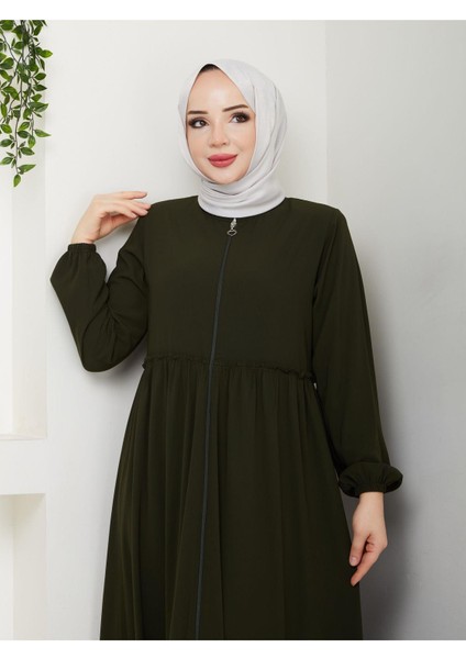 Hac ve Umrelik Büzgü Detaylı Medine Ipeği Ferace modelleri