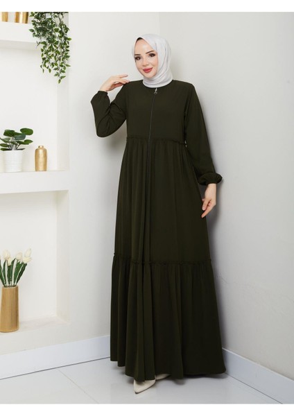 Hac ve Umrelik Büzgü Detaylı Medine Ipeği Ferace indirimleri