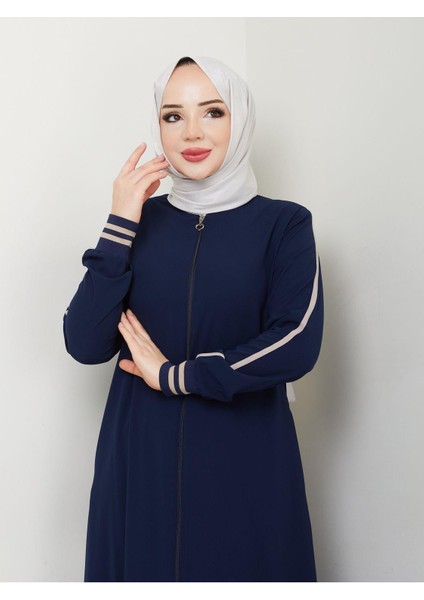 Gündelik Hac ve Umrelik Ribanalı Şeritli Ferace modelleri