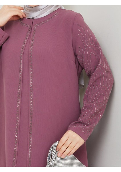 Kolları Taşlı Büyük Beden Anne Elbisesi fiyatları