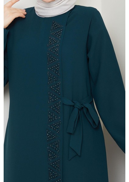 Incili Yandan Bağlamalı Petek Ferace EN2098 modelleri