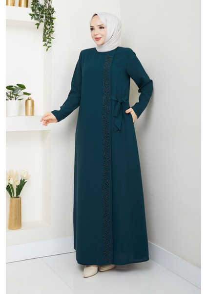 Incili Yandan Bağlamalı Petek Ferace EN2098 indirimleri