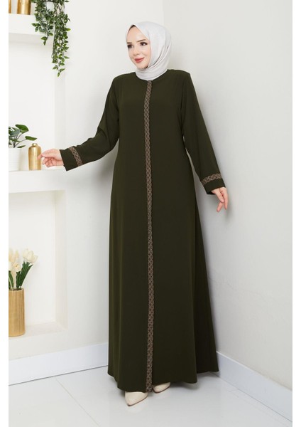 Gündelik Hac ve Umrelik Nakış ve Taş Detaylı Ferace fırsatları