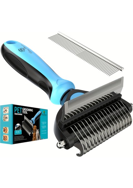 Petpro Bloom- Paslanmaz Çelik Köpek Dökülme ve Dematting Fırça Uzun ve Kısa Saç Için, Verimli Astar Tırmık Dolaşmayan Kürk Için, Nazik Bakım Aksesuar Sağlıklı Ceket Için, Kolay Clea (Yurt Dışından)