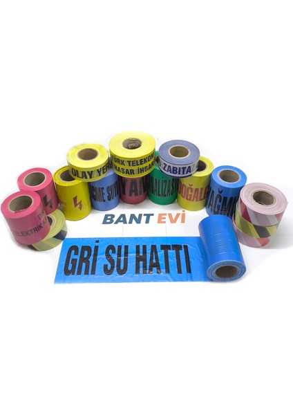 Gri Su Hattı Ikaz Şeridi 20CMX250MT Gri Su Borusu Toprak Altı Emniyet Bandı fiyatları