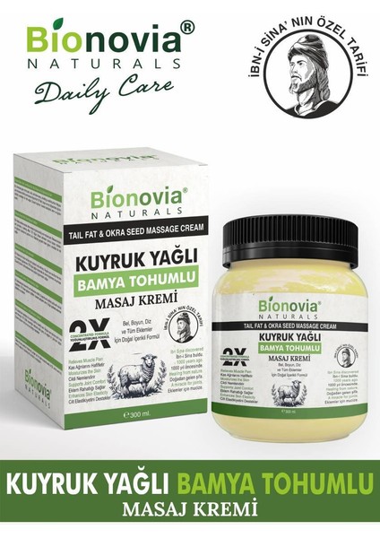 3lükuyruk Yağlı Bamya Tohumlu Ibni Sina Özel Karışımlı Bitkisel Vücut Masaj Kremi 3X300ML fiyatları
