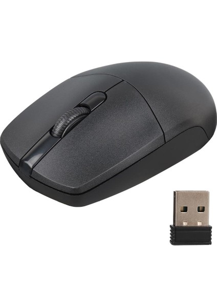 SPK7347B Kablosuz USB 1200DPI Sessiz Optik Mouse Siyah
