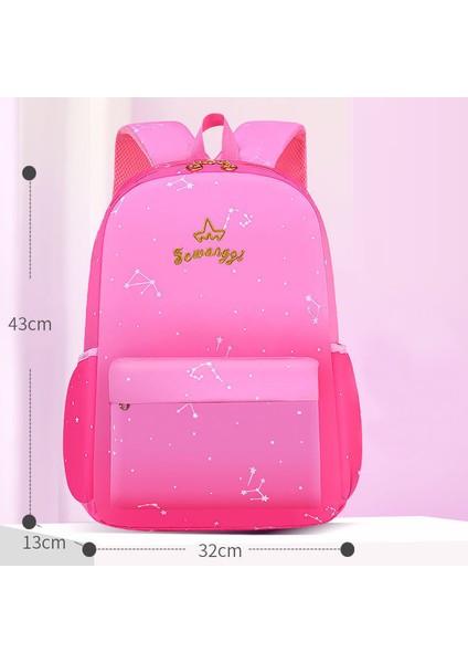 Yeni Ilkokul Öğrencileri Degrade Okul Çantası Kızlar Bir Ila Altı Sınıf Çocuklar Sevimli Yük Azaltma Hafif Omurga Koruma Prenses Omuzlar Sırt Çantaları (Yurt Dışından)