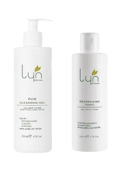 Lyn Yüz Yıkama Jeli 200 ml + Yenileyici Tonik 200 ml 2'li Set
