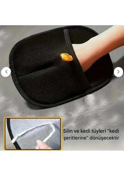 Çift Taraflı Statik Kedi Köpek Tüy Temizleme Eldiveni Giysiler, Mobilyalar ,halılar Için