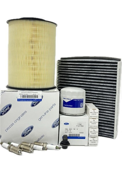 Ford C-Max 1.6 Benzinli Filtre Bakım Seti 2011-2018 Hava+Yağ+Karbonlu Polen Filtresi+Buji Seti