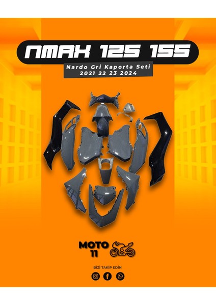 Nmax 125 155 Nardo Gri Kaporta Seti 2021 2024 | MOTO11
