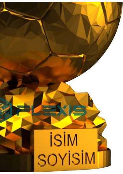 Ballon D'or & Altın Eldiven 3D Maket Seti (15 Cm) + Şampiyonlar Ligi Logolu Anahtarlık Hediye