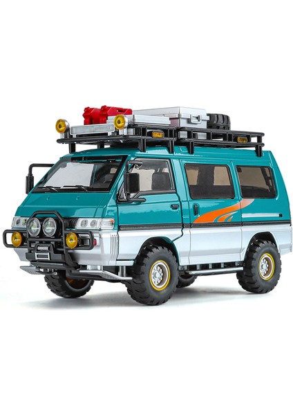 1:24 Mitsubishi Delica Alaşımlı Araba Modeli Oyuncak Off-Road Otobüs Karavan (Yurt Dışından)