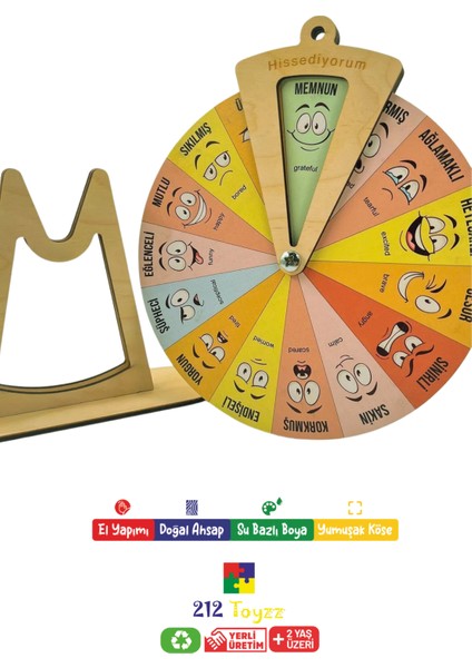 Ahşap Duygu Çarkı Oyuncağı, Montessori Duygu Tablosu fiyatları