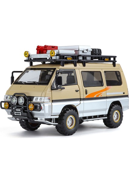 1:24 Mitsubishi Delica Alaşımlı Araba Modeli Oyuncak Off-Road Otobüs Karavan (Yurt Dışından)