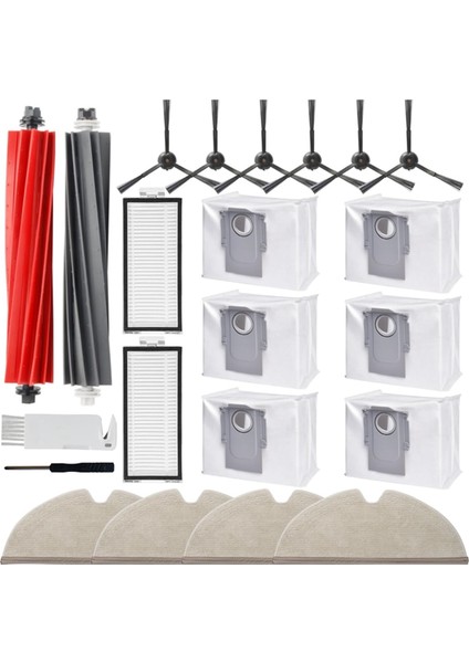 Roborock Q8 Max Q8 Max+ Q5 Pro Q5 Pro+ Yedek Parçalar Aksesuarlar Ana Yan Fırça Hepa Filtre Paspas Toz Torbası (Yurt Dışından)