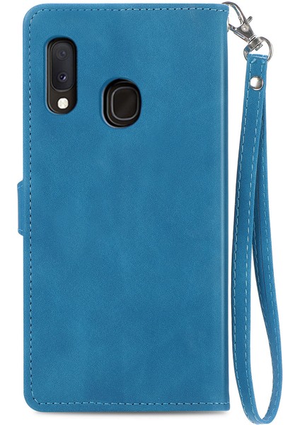 Samsung Galaxy A20E Fermuarlı Kese Manyetik Kart Tutucu ve Bilek Kayışlı Cüzdan Kılıfı Samsung Galaxy A20E (Yurt Dışından) fırsatları