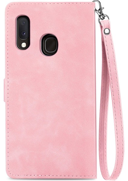 Samsung Galaxy A20E Fermuarlı Kese Manyetik Kart Tutucu ve Bilek Kayışlı Cüzdan Kılıfı Samsung Galaxy A20E (Yurt Dışından) fırsatları