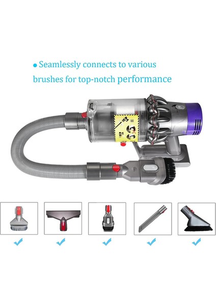 Dyson V7 V8 V10 V11 V15 Kablosuz Dikey Elektrikli Süpürge Aksesuar Aparatı Için Esnek Uzatma Hortumu (37 Ila 70 Inç) (Yurt Dışından) modelleri