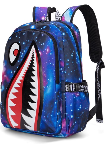 Yeni Oxford Kumaş Köpekbalığı Okul Çantası Ilkokul Öğrencileri Dört, Beş, Altı Sınıflar Büyük Kapasiteli Sırt Çantası Kişilik Basit Omuz Çantası Erkek (Yurt Dışından)