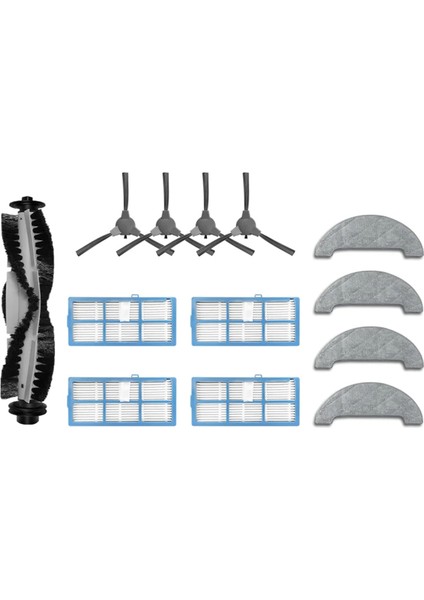 Lenovo E1 Robot Vakum Ana Yan Fırça Hepa Filtre Paspas Pedi Yedek Yedek Parça Aksesuarları (Yurt Dışından)