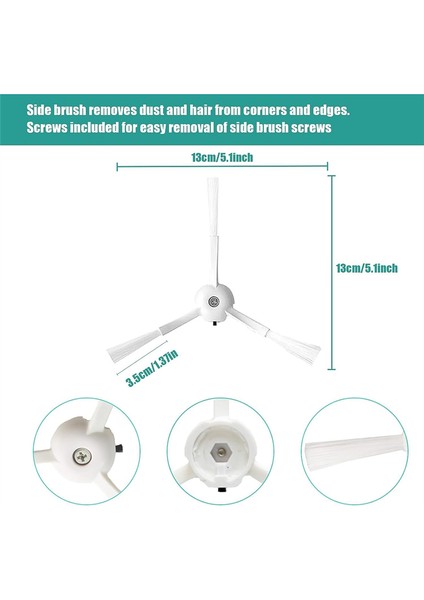 Roborock Q Revo / P10 Elektrikli Süpürge Robot Aksesuarları Için Yedek Parça Ana Yan Fırça Hepa Filtre Paspas Bezi (Yurt Dışından) fiyatları