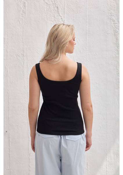 Ilma Kopçalı Askılı Bluz Siyah fırsatları