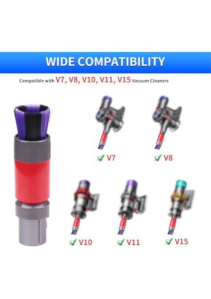 Dyson V15 V12 V11 V10 V7 V8 Elektrikli Süpürge Detaylı Temizlik Seti Seti Için Çiziksiz Toz Alma Fırçası Seti ile Garip Alan Aracı (Yurt Dışından) fiyatları