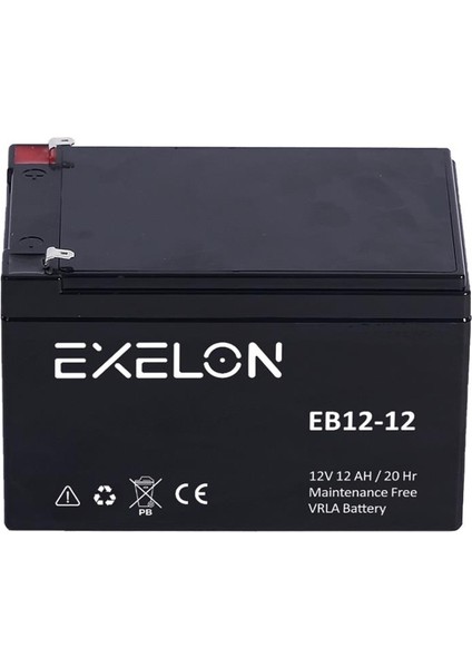 Exelon 12V 12 Ah Akü Kuru Tip (152*99*95) (3,3 Kg) Vrla Battery