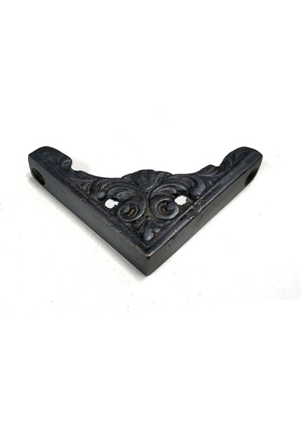 Antika Tarz Dekoratif Pirinç Köşe Süsü - 58X58 Mm, Oksit