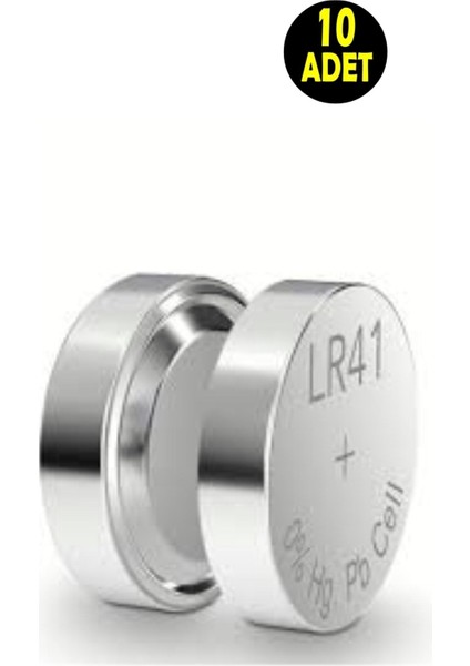 10 Adet Alkaline Ag3 LR41 392A Ag3 V3GA SR41 S736E V392 Paket Düğme Pil